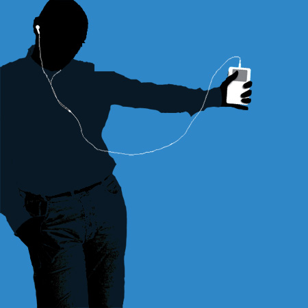 iPod advert, blue background, with me in the lead role (30kb)
