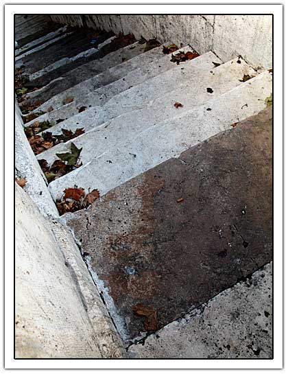 Stair going down next to the tiber (48kb)